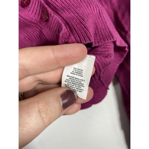 Express Sweater Shrug Sz Large Bolero Button Knit Pink Womens Y2K Princess Core - Picture 6 of 8